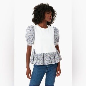 Hyacinth House Mixed Media Savannah‎ Blouse Size XS